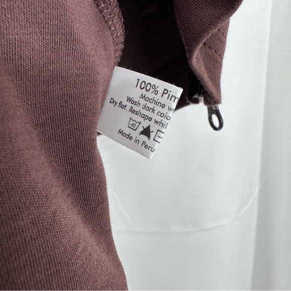 Eskandar Slope Shoulder Zip Up Sweatshirt Jacket Cotton One size Fits Most - Picture 7 of 7